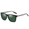 Men Retro Fashion Aluminum Magnesium Frame UV400 Polarized Sunglasses  (Black Tarnish+ G15 Green)