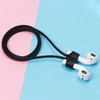 Wireless Bluetooth Headset Anti-lost Rope Magnetic Silicone Lanyard for Apple AirPods 1 / 2(Black)