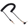 3.5mm Jack Male to Male Plug Stereo Audio AUX Retractable Coiled Cable with Metal Spring for iPhone, iPad, Samsung, MP3, MP4, Sound Card, TV, Radio-recorder, etc.Coiled Cable Stretches to 1.6m(Black)