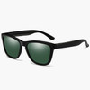 Unisex Retro Fashion Plastic Frame UV400 Polarized Sunglasses  (Matte Black + G15 Green)