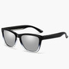 Unisex Retro Fashion Plastic Frame UV400 Polarized Sunglasses  (Gradient Black + Silver)