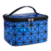 3D Laser Large Capacity Square Portable Cosmetic Bag Travel Storage Bag Waterproof Wash Bag(Blue)