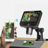 Handheld Digital Microscope 1000 Times Medical Electronic Magnifying Glass WiFi With Screen Integrated Microscope ?Black?
