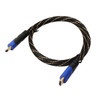 1m HDMI 1.4 Version 1080P Woven Net Line Blue Black Head HDMI Male to HDMI Male Audio Video Connector Adapter Cable