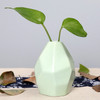 Home Garden Rhombus Pattern Mini Ceramic Vase Wedding Garden Plant Decoration(Light Green)