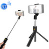 K10 Bluetooth 4.0 Mobile Phone Adjustable Bluetooth Selfie Stick Self-timer Pole Tripod (Black)