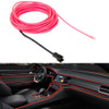 Waterproof Round Flexible Car Strip Light with Driver for Car Decoration, Length: 5m(Pink)