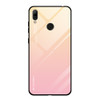 For Huawei Y7 (2019) / / Y7 Prime (2019) Gradient Color Glass Case(Yellow)