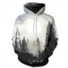 Skateboarding Hooded Pullover 3D Hoodies, Size:XXXL(Black White)