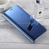 For Huawei P20 Lite Electroplating Mirror Horizontal Flip Leather Case with Holder (Blue)