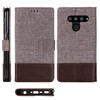 For LG V50 MUXMA MX102 Horizontal Flip Canvas Leather Case with Stand & Card Slot & Wallet Function(Brown)