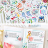 2 PCS Ukiyo Flower Language Pocket Sticker Shaped Seal Sticker Boxed Sticker