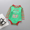Spring and Autumn Children Christmas Costumes Cotton Long Sleeve Triangle Jumpsuits Romper, Size:90 Yards(F)