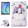 For Galaxy Tab A 7.0 (2016) / T280 Lovely Cartoon Tomato Cat Pattern Horizontal Flip Leather Case with Holder & Card Slots & Pen Slot