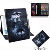 Wolf and Dog Pattern Horizontal Flip Leather Case for Amazon Kindle Fire HD 10 2015/2017, with Holder & Card Slot & Wallet