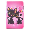 For Galaxy Tab E 9.6 / T560 Lovely Cartoon Cat Couple Pattern Horizontal Flip Leather Case with Holder & Card Slots & Pen Slot