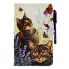 For Galaxy Tab A 7.0 (2016) / T280 Cats and Butterflies Pattern Horizontal Flip Leather Case with Holder & Wallet & Card Slots & Sleep / Wake-up Function & Pen Slot