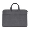 ST06 Waterproof PU Leather Zipper Hidden Portable Strap One-shoulder Handbag for 15.6 inch Laptops, with Suitcase Belt (Dark Gray)