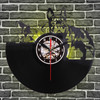 European Retro Living Room Decoration Vinyl Record Dog Wall Clock Wall Lamp Light Control