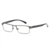 Simple Matel Frame Reading Glasses Hyperopia Eyeglasses +4.00D(Gun-color)
