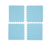 4 PCS Non-slip Shower Mat Bathroom Square PVC Bathmats for Kitchen and Toilet, Size: 30CM x 30CM(Blue)