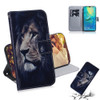 Lion Pattern Coloured Drawing Horizontal Flip Leather Case for Huawei Mate 20 X, with Holder & Card Slots & Wallet