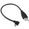 90 Degree Mini USB Male to USB 2.0 AM Adapter Cable, Length: 25cm