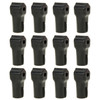 12 PCS 6.0mm Black ABS Display Hook / Security Lock Hook