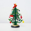 2 PCS Christmas Wooden Painted Dolls Small Tree Table Decorations Creative Gifts(Green)