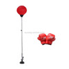 Adult Suction Cup Version Height Adjustable Vertical PU Leather Vent Ball Boxing Speed Ball Family Fitness Equipment with Gloves(Red)