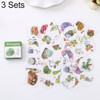 3 Sets Cartoon Series Sticker Album Scrap Stamp Sticker Stationery School Supplies(Fleshy control)