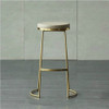 Nordic Gold Iron Bar Stools Creative High Stools Bar Chairs Modern Minimalist Bar Stool Coffee Chair, Size:Height 65cm