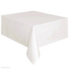 10 PCS Disposable Plastic Tablecloth Solid Color Wedding Birthday Party Table Cover Rectangle Desk Cloth Wipe Covers(white)