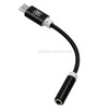 ENKAY Hat-Prince USB-C / Type-C to 3.5mm Nylon Woven Audio Adapter, Length: about 10cm(Black)