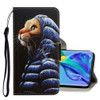 For Huawei Mate 30 Pro 3D Colored Drawing Horizontal Flip PU Leather Case with Holder & Card Slots & Wallet(Down Jacket Cat)
