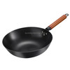 Uncoated Household Cast Iron Wok Suitable for Induction Cooker Gas Stove, Size:32cm Earless(Single Pot)