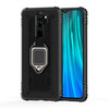 For Xiaomi Redmi Note 8 Pro Carbon Fiber Protective Case with 360 Degree Rotating Ring Holder(Black)