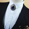 Metal Mosaic Diamond Bow Tie for Men(06 Blue Diamonds)