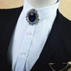 Metal Mosaic Diamond Bow Tie for Men(09 Blue Diamonds)