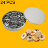 24 PCS / Set Stainless Steel DIY Cookie Biscuits Molds Geometry Baking Tools (Rectangle)