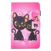 For Galaxy Tab A 7.0 (2016) / T280 Lovely Cartoon Cat Couple Pattern Horizontal Flip Leather Case with Holder & Card Slots & Pen Slot