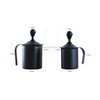 Pump Creamer Stainless Steel Double Mesh Manual Coffee Milk Foam Frothing Pitcher Froth Pump Foamer Cup, Capacity:400cc