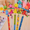 5 PCS Wooden Animals Pencil Kawaii Students Shakable Head Cute Study Cartoon Personality Kids Pencil Gifts, Random Color