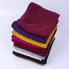 Winter Plus Velvet Thicken Warm Pullover Knit Scarf, Size:47 x 22cm(Black)