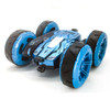 676 2.4GHz 1:24 Wireless Remote Control 360 Degree Rotating Stunt Deformation Four-wheel Drive Children Toy Car(Blue)