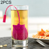 2PCS Creative Cute Owl Tea Strainer Tea Bags  Food Grade Silicone Tea Infuser Filter(Rose Red)