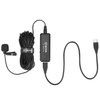 BOYA BY-DM10 UC USB-C / Type-C Plug Broadcast Lavalier Microphone with Windscreen, Cable Length: 6m (Black)