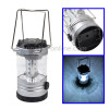 Outdoor Camping Lamp, 12 LED Adjustable Brightness Light with Compass, Random Color Delivery