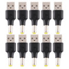 10 PCS 5.5 x 1.7mm Male to USB 2.0 Male DC Power Plug Connector
