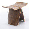 Creative Footrest Simple Modern Solid Wood Butterfly Chair(Walnut Color)